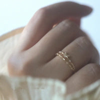 Sterling Silver Butterfly Double Layer Opening Ring
