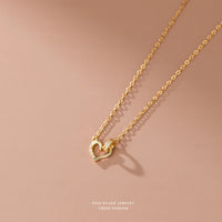 Gold Plated Sterling Silver Heart Link Necklace