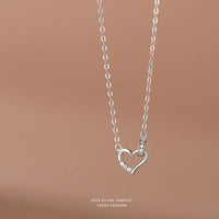 Gold Plated Sterling Silver Heart Link Necklace