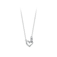 Gold Plated Sterling Silver Heart Link Necklace