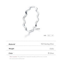 Sterling Silver Wave Thin Ring