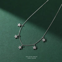 Sterling Silver Flower Tassel Necklace