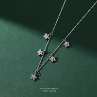 Sterling Silver Flower Tassel Necklace
