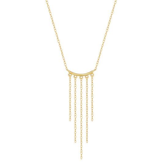 Gold Plated Tassel Necklace