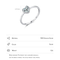 Sterling Silver Minimalist Heart Ring