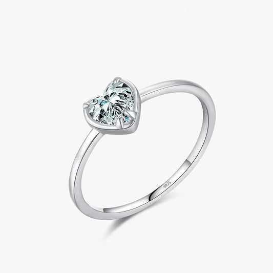 Sterling Silver Minimalist Heart Ring