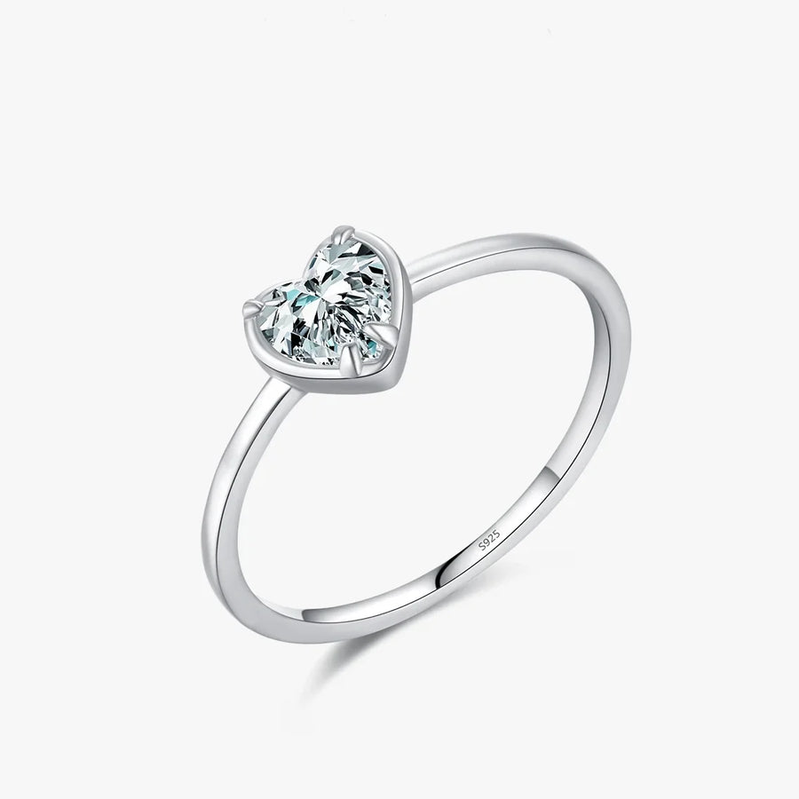 Sterling Silver Minimalist Heart Ring