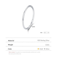 Sterling Silver Minimalist Thin Stackable Fashion Rings