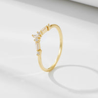 Sterling Silver Crown Ring with Cubic Zirconia