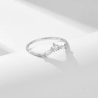 Sterling Silver Crown Ring with Cubic Zirconia