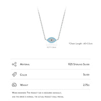 Sterling Silver Turquoise Evil Eye Necklace