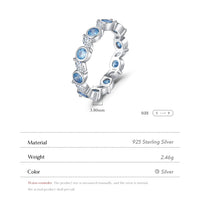Sterling Silver Ocean Blue Eternal Ring