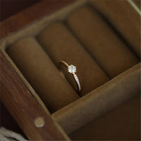 Sterling Silver 6-Prong Engagement Ring