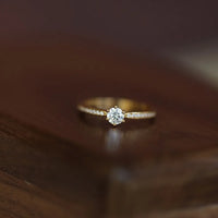 Sterling Silver 6-Prong Engagement Ring