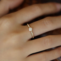 Sterling Silver 6-Prong Engagement Ring