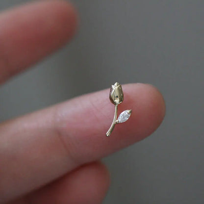 Sterling Silver Tulip Earrings