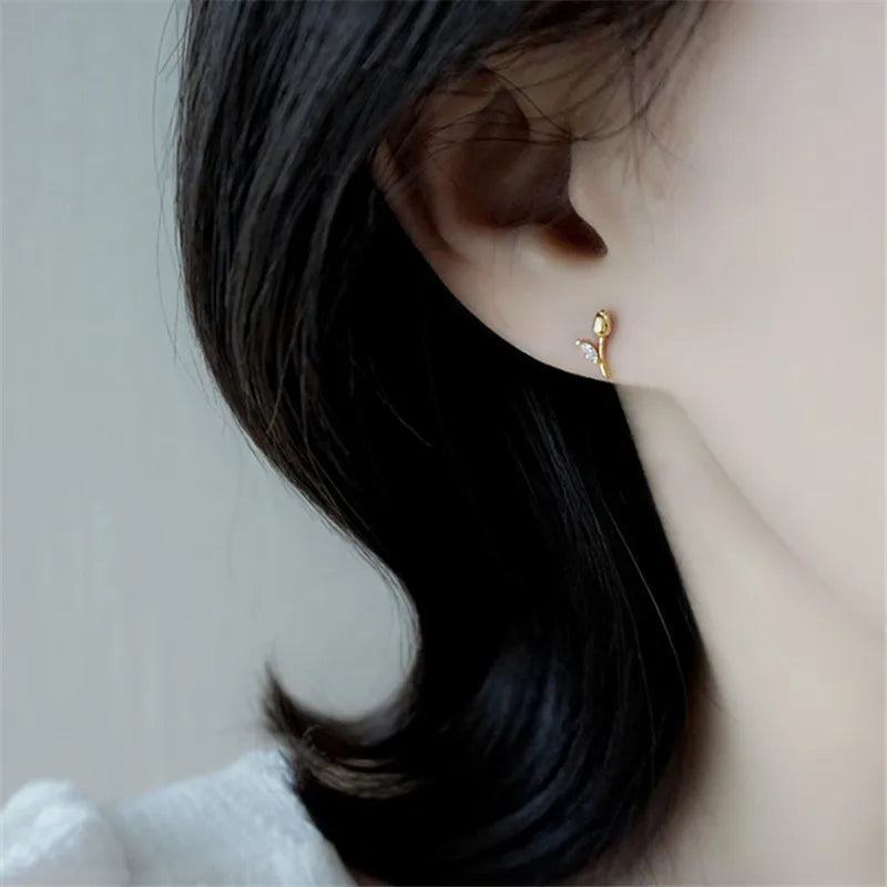 Sterling Silver Tulip Earrings