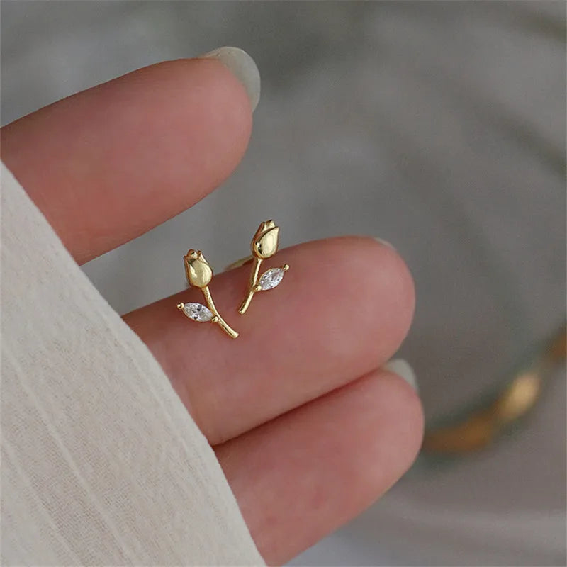 Sterling Silver Tulip Earrings