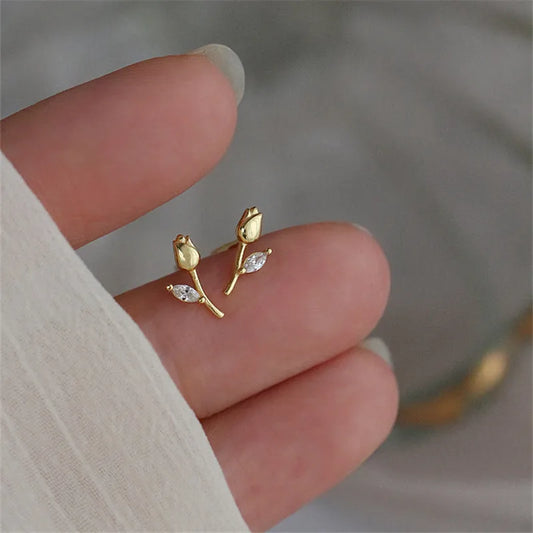 Sterling Silver Tulip Earrings