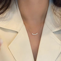 Sterling Silver Cluster Cubic Zirconia Necklace