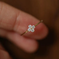 Gold Plated Sterling Silver Flower Ring