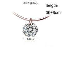 Sterling Silver Solitaire Choker Necklace