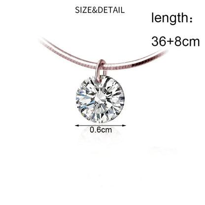 Sterling Silver Solitaire Choker Necklace