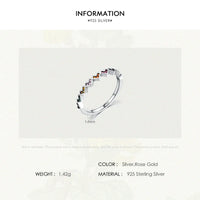 Sterling Silver Red Love Heart Half Eternity Ring