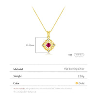 Gold Hollow Pattern Pendant Necklace