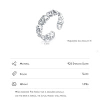 Sterling Silver Clear Romantic Adjustable Ring