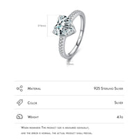 Sterling Silver Pink Heart Ring