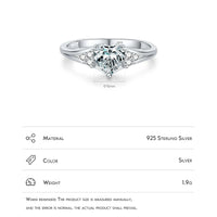Sterling Silver Romantic Heart Love Ring