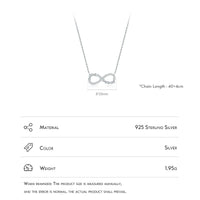 Sterling Silver Love Infinity Necklace