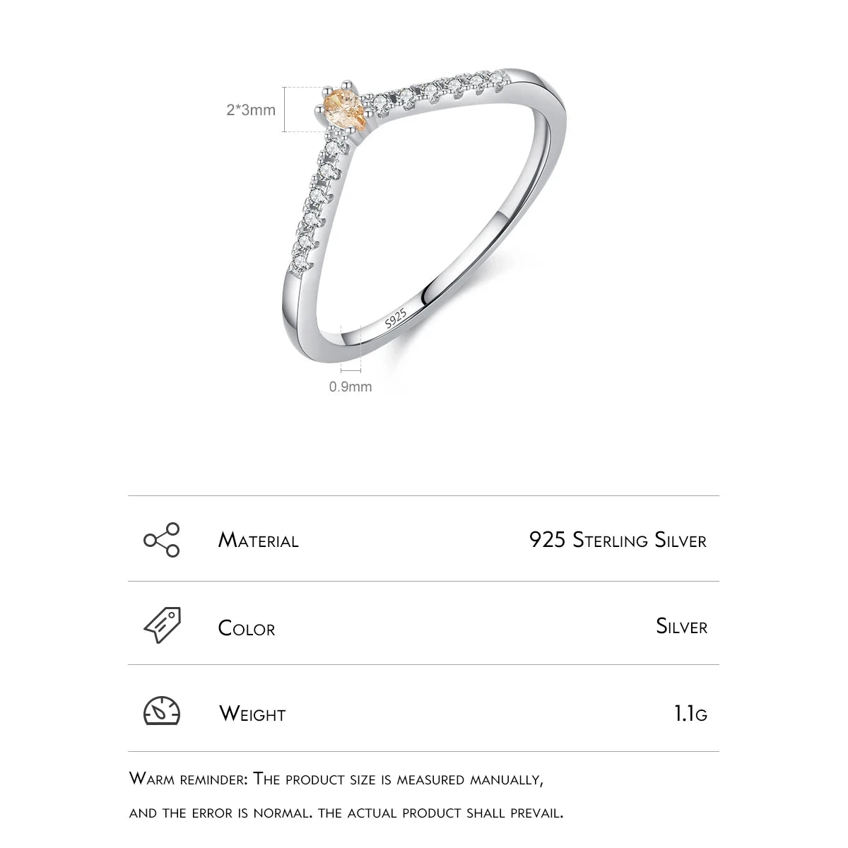 Sterling Silver Stackable Ring with Cubic Zirconia Gems