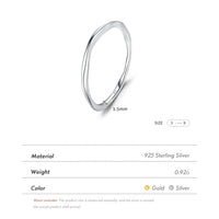 Sterling Silver Geometric Line Twisted Ring