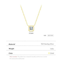 Gold Plated Square Necklace