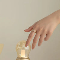 Sterling Silver Shell Pearl Open Ring