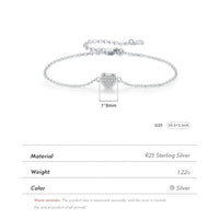 Sterling Silver Romantic Hearts Link Chain Bracelet