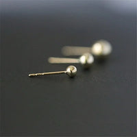 14k Gold Plated Sterling Silver Ball Stud Earrings