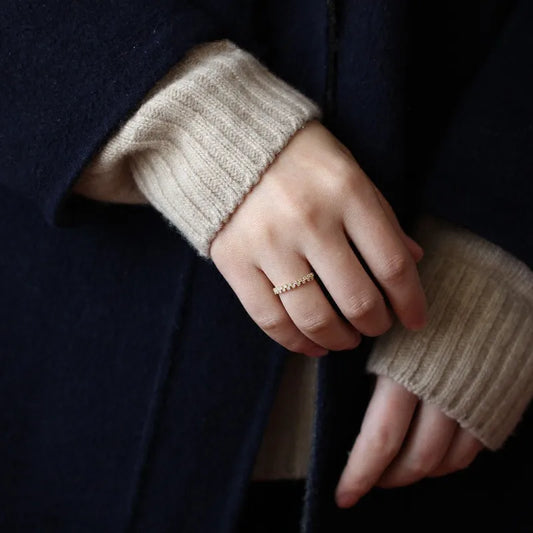 Sterling Silver Romantic Cubic Zirconia Wedding Band Ring