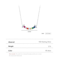 Sterling Silver Rainbow Smile Necklace