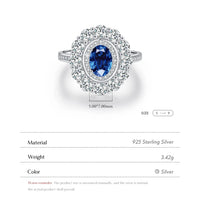 Sparkling Oval Ring in Sterling Silver