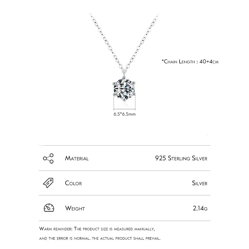 Sterling Silver 1CT Ten Hearts Pendant Necklace