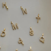 Gold Plated Sterling Silver Letter Pendant Necklace