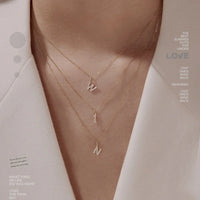 Gold Plated Sterling Silver Letter Pendant Necklace