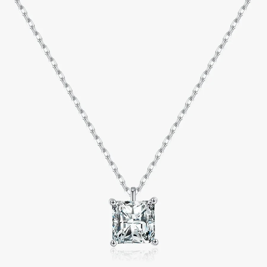 Sterling Silver Square Pendant Necklace
