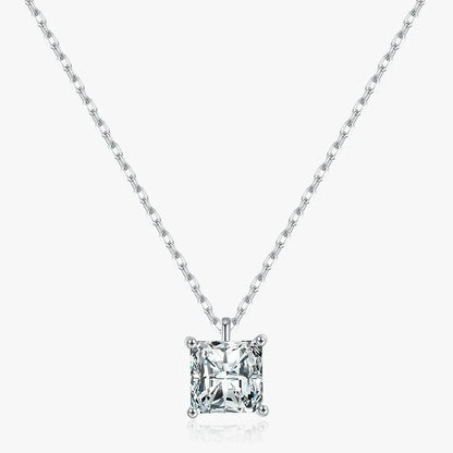 Sterling Silver Square Pendant Necklace