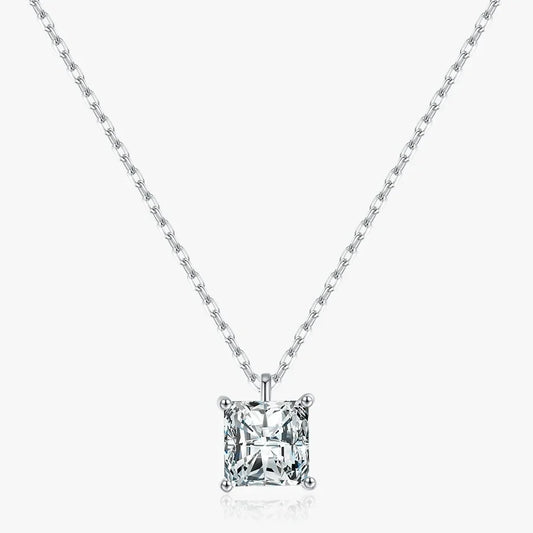 Sterling Silver Square Pendant Necklace