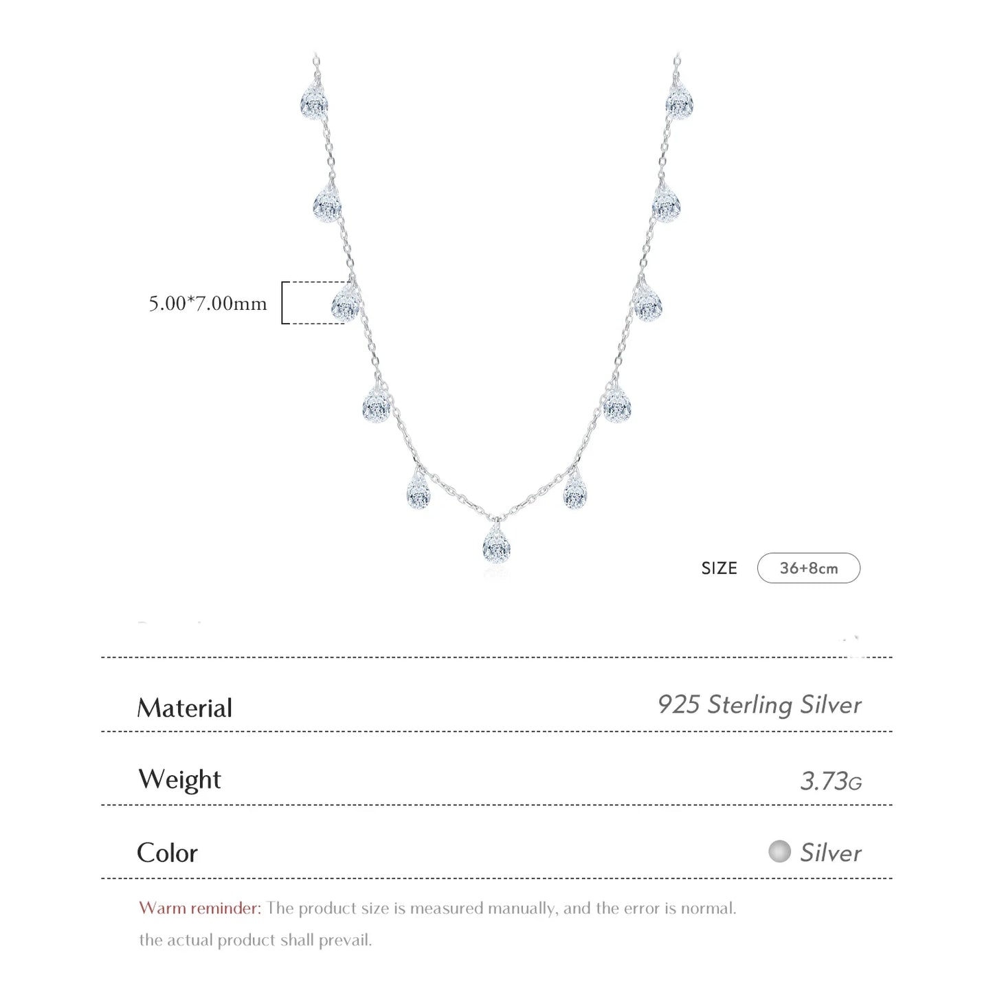 Sterling Silver Stackable Clavicle Choker Necklace