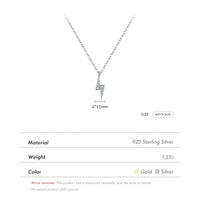Sterling Silver Tiny Lightning Pendant Necklace